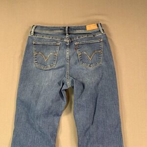 Levi's 512 Slimming Jeans Womens 12M Blue Mid Rise Bootcut Stretch 31x31